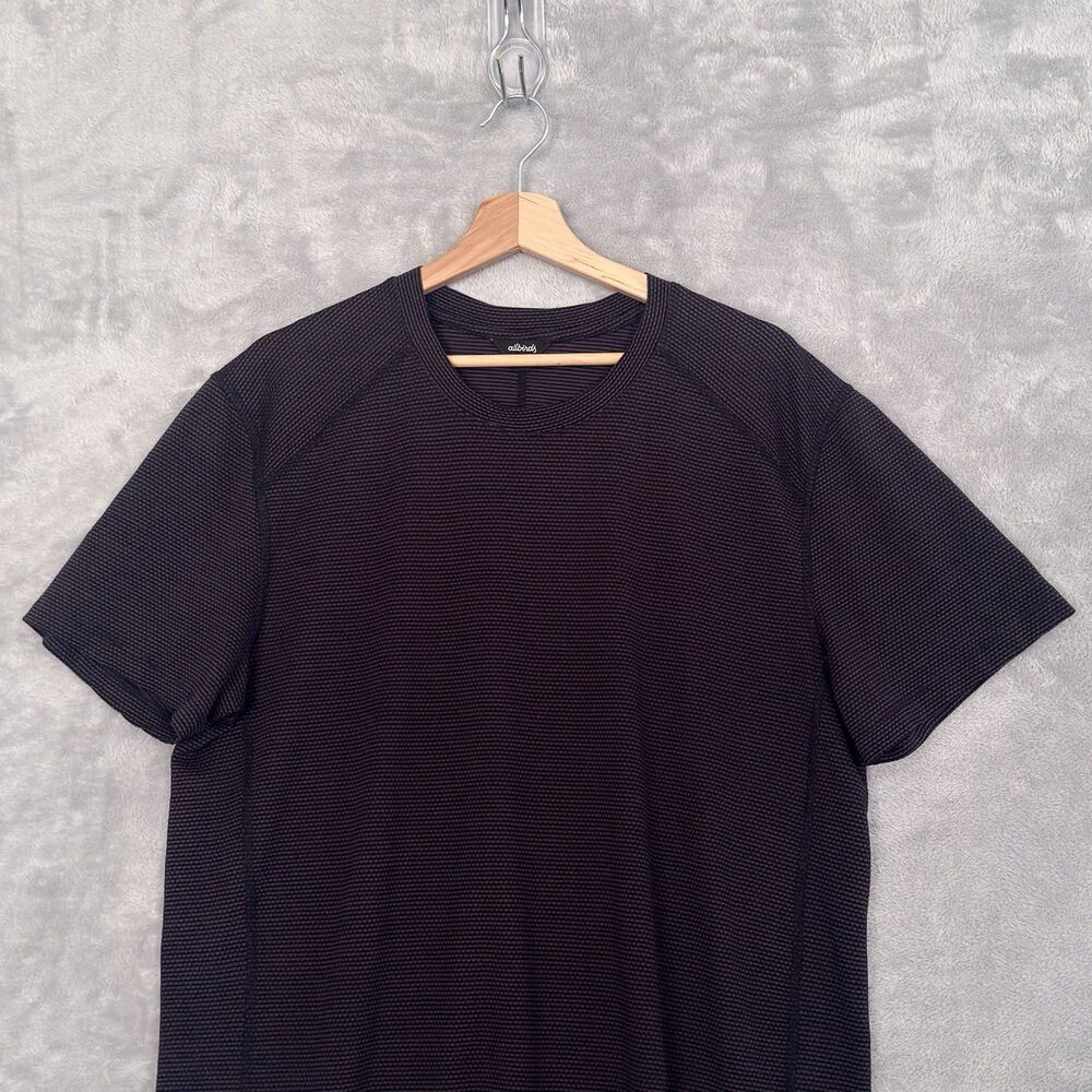 Allbirds Natural Run T Shirt Mens XL Black Brown Merino Wool Blend